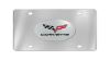 Chevy Corvette C6 License Plate - Chrome Emblem - Polished Stainless Steel CHC6LPD