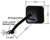 CIPA Replacement Side Mirror for Jeep Wrangler - Black Powder Coated Aluminum - Driver Side Single Mirror CM44800