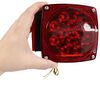tail lights 5-3/8l x 4-3/4w inch led trailer light - stop turn license reflector submersible red lens driver side