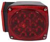 LED Trailer Tail Light - Stop, Tail, Turn, License, Reflector - Submersible - Red Lens - Driver Side Square CPL002