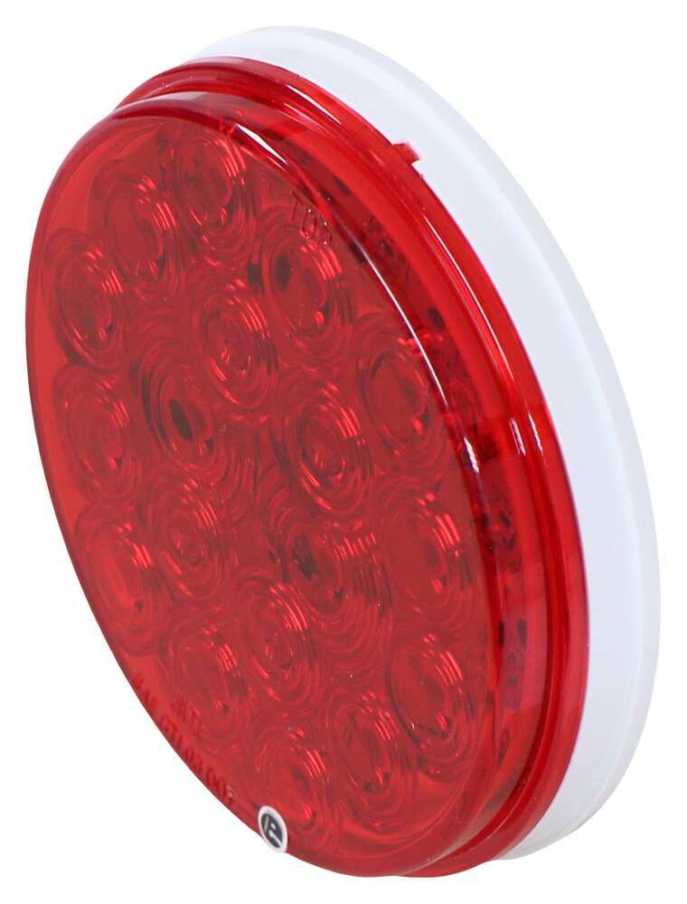 Red Trailer Tail Light, 18 Diode LED, 4" Round - CPL4R