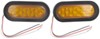 wired 1 flash pattern led amber quad kit for trucks and trailers 6.5 inch oval