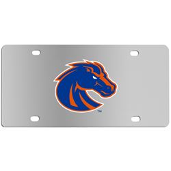 Boise State Broncos License Plate - Polished Stainless Steel
