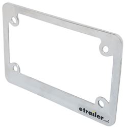 Classic Neo Motorcycle License Plate Frame - Die-Cast Metal - Chrome