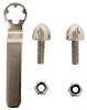 Locking Fasteners for License Plates and License Plate Frames - Stainless Steel - Metric - Qty 2 Metric CR80733