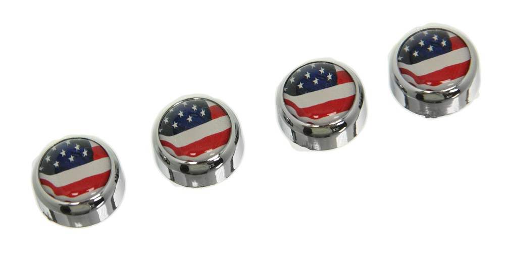 Fastener Caps for License Plates and License Plate Frames - USA Flag ...