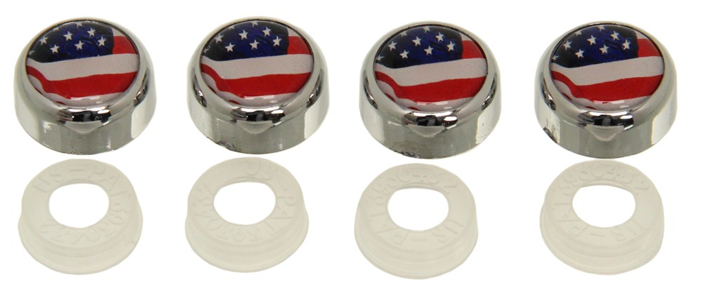 Fastener Caps for License Plates and License Plate Frames - USA Flag ...