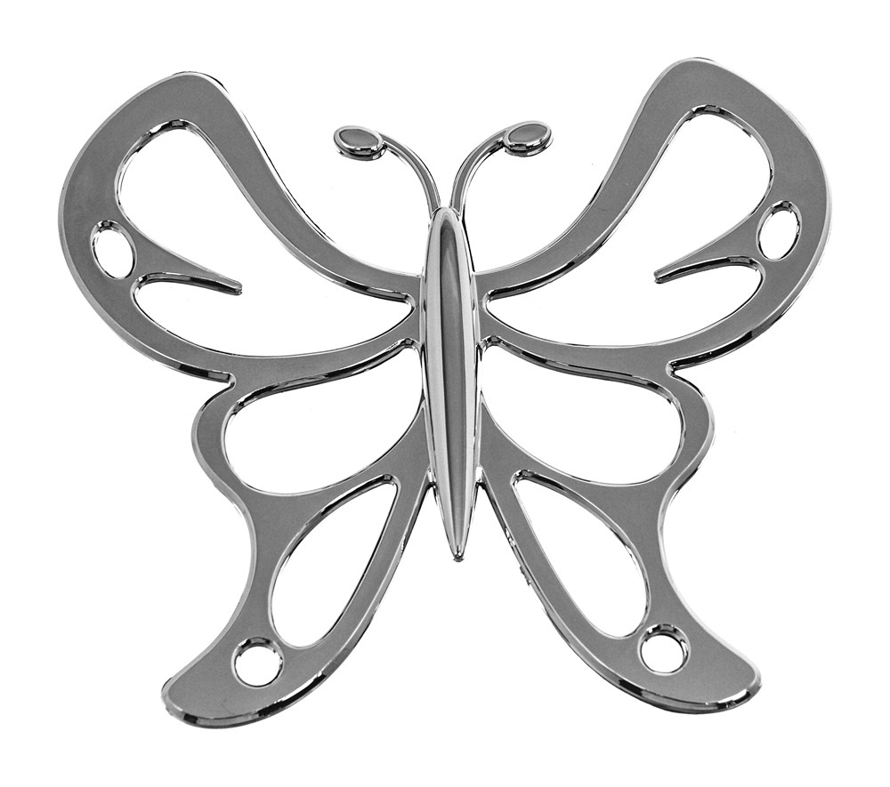 3d-Cal Butterfly Vehicle Decal - Chrome Plated Plastic Cruiser Novelty ...