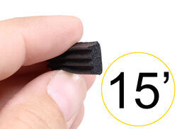Rectangle Rubber Ribbed Seal for RV and Trailer Doors - Stick On - 15' Long x 3/8" Wide - CS82FR