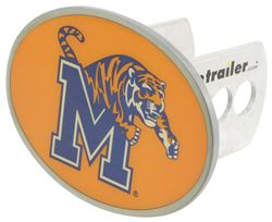Memphis Tigers 2" NCAA Trailer Hitch Receiver Cover - Oval - Zinc