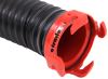 Dominator RV Sewer Hose w/ 3" Swivel Fittings and 4-in-1 Clear Elbow Adapter - 15' Long 23 Mil - Thick D04-0250