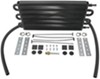 standard mount derale series 7000 tube-fin transmission cooler kit w/ hose barb inlets - class iii
