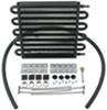 standard mount derale series 7000 tube-fin transmission cooler kit w/ hose barb inlets - class iv
