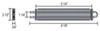 Derale 2-Pass Tube-Fin Power Steering Cooler - 8-1/8" Wide 8-1/8W x 2-1/2T x 3/4D Inch D13213