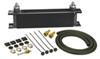 standard mount derale stacked-plate transmission cooler kit -6 an inlets - class iii