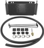standard mount derale series 8000 plate-fin transmission cooler kit w/barb inlets - class ii efficient