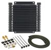 standard mount derale series 9000 plate-fin transmission cooler kit w/ npt inlets - class v extra efficient