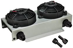 Derale Hyper-Cool Remote Cooler Assembly w/ Fans, -10 AN Inlets - D15845