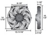 electric fans dimensions