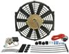12 inch diameter derale dyno-cool straight-blade electric fan with thermostat control - 750 cfm