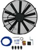 16 inch diameter derale dyno-cool straight-blade electric fan with thermostat control - 1 550 cfm