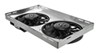 electric fans derale 25-5/8 inch dual high-output radiator fan w/ aluminum shroud - 4 000 cfm