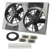 electric fans 24 inch diameter derale dual high-output radiator fan w/ aluminum shroud - 3 750 cfm