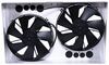 electric fans high-output fan derale 12 inch dual radiator w/ aluminum shroud - 4 000 cfm