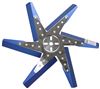 belt-driven fans 18 inch diameter derale high-performance aluminum flex fan chrome and blue - belt driven 8 000 rpm