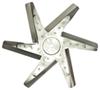 17 inch diameter reverse rotation derale stainless steel flex fan chrome - belt driven 8 000 rpm