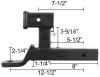 fixed ball mount drop - 2 inch rise 0 curt multipurpose with receiver for bike racks and cargo carriers 7 500 lbs