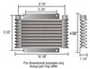 plate-fin cooler standard mount derale series 9000 transmission w/ npt inlets - class iii