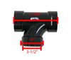 sewer cross fittings pipe to outlet valterra sanitary tee dwv fitting for rv system - abs plastic 3 inch hub