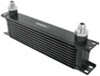 standard mount derale 10-row high-performance stacked-plate cooler with -8 an fittings - class iii
