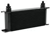 stacked-plate cooler standard mount derale 16-row high-performance with -6 an fittings - class iv