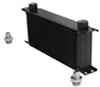 stacked-plate cooler standard mount derale 16-row high-performance with -8 an fittings - class iv