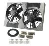 electric fans 24 inch diameter derale dual high-output radiator fan w/ aluminum shroud - pwm 3 750 cfm