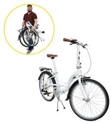 Dahon Briza D8 Folding Bike - 8 Speed - Aluminum Frame - 24" Wheels - White - DA33FR