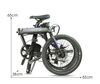 electric bike 7 speeds dahon k-one folding - speed 250-watt hub motor 20 inch wheels