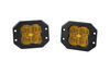 pod light pair of lights diode dynamics ss3 pro led w/ flush mount - flood 5 220 l 3 inch cube qty 2