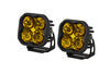 pod light pair of lights diode dynamics ss3 pro led w/ bracket - spot 5 220 l 3 inch cube qty 2