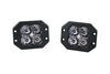 pod light pair of lights diode dynamics ss3 pro led w/ flush mount - driving 5 796 l 3 inch cube qty 2