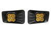 pod light pair of lights diode dynamics ss3 max led fog w/o backlight - sae beam yellow 7 920 lumens