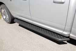 DeeZee NXt Running Boards w Custom Installation Kit - 6" Wide - Aluminum - Black Powder Coat