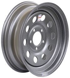 Dexstar Steel Galvstar Mod Trailer Wheel - 15" x 5" Rim - 5 on 4-1/2 - Pebbled Dark Silver - DEX37FR