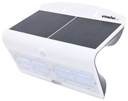 Solar Powered LED Porch Light for RVs - Dusk-to-Dawn and Motion Sensors - Weatherproof - 800 Lumens - DG0168