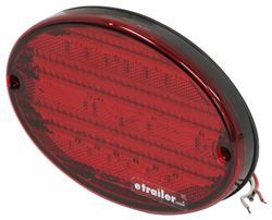 Low Profile LED RV Light w/ Reflector - Brake, Tail, Turn - Submersible - Oval - Red