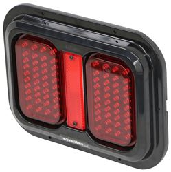 LED Trailer Tail Light w/ Reflector - Stop, Tail, Turn - Weatherproof - 80 Diodes - Red Lens