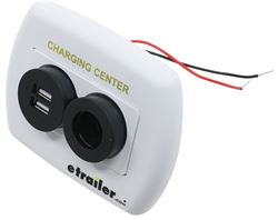 Charging Station for RVs - 2 USB Ports - 12V Socket - White - DG61024VP