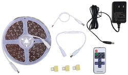 LED Light Strip Kit w/ Wireless RF Remote Control - 12V or 110V - White - 16' Long - DIA76QR